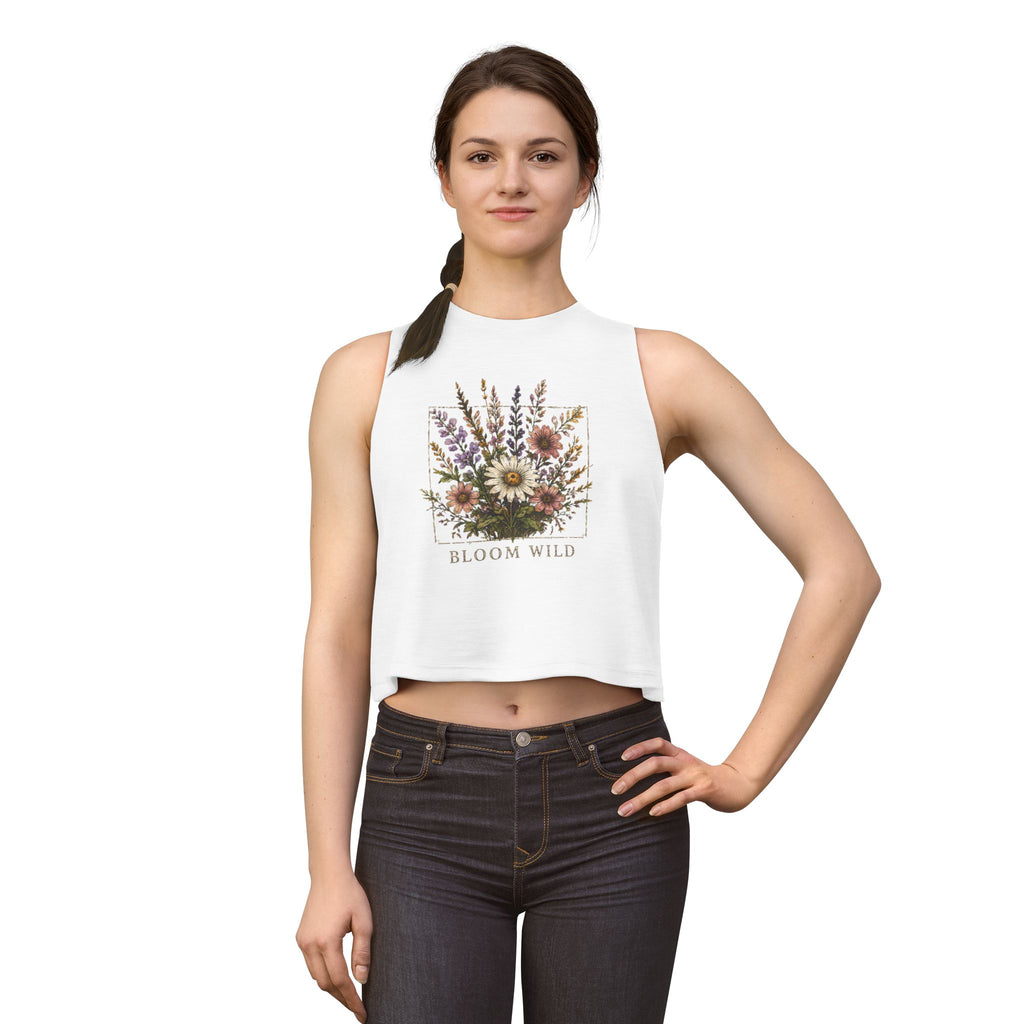 Bloom Wild Floral Crop Top — Women's Vintage Wildflower Tank