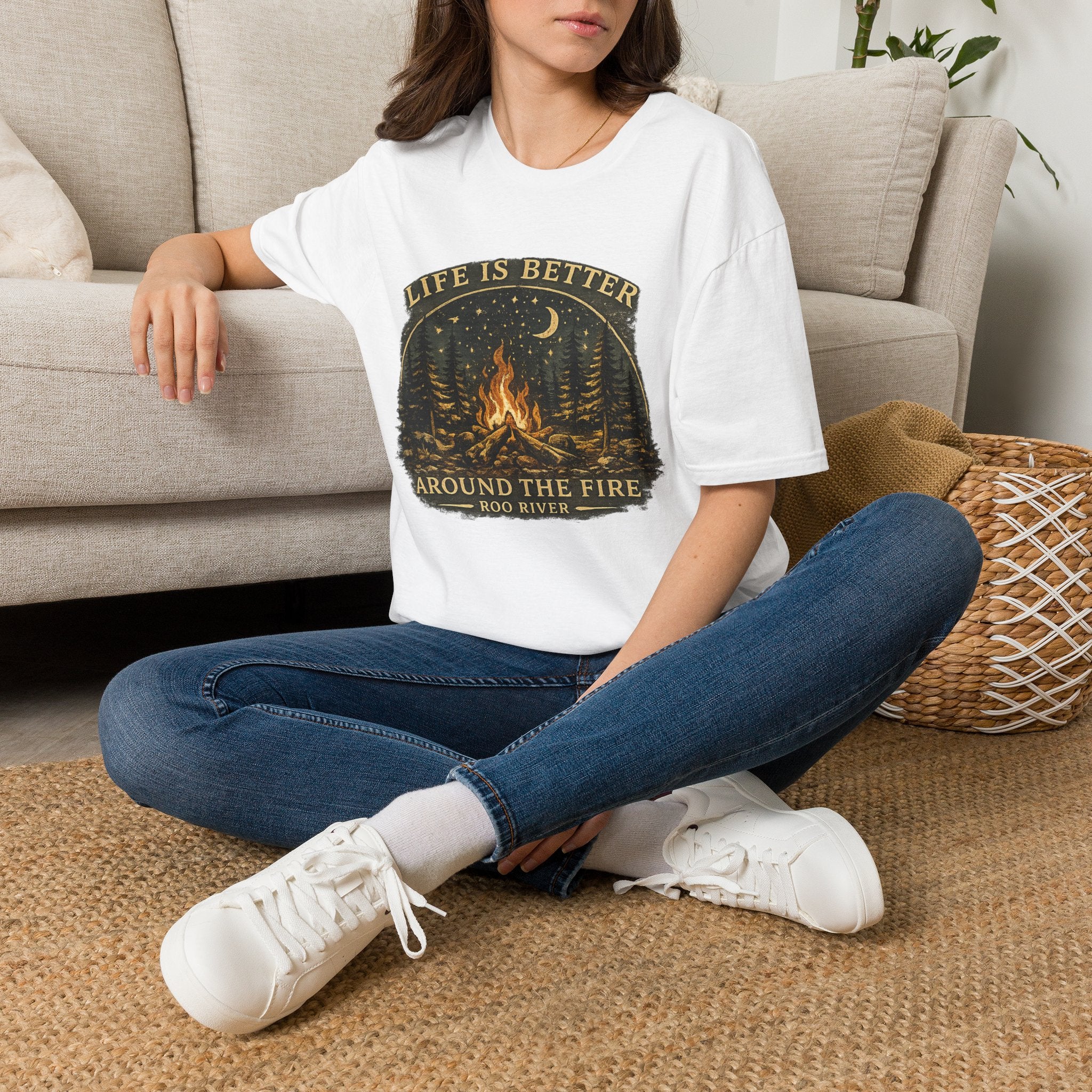 Campfire T-Shirt — "Life Is Better Around The Fire" Cozy Outdoor Graphic Tee