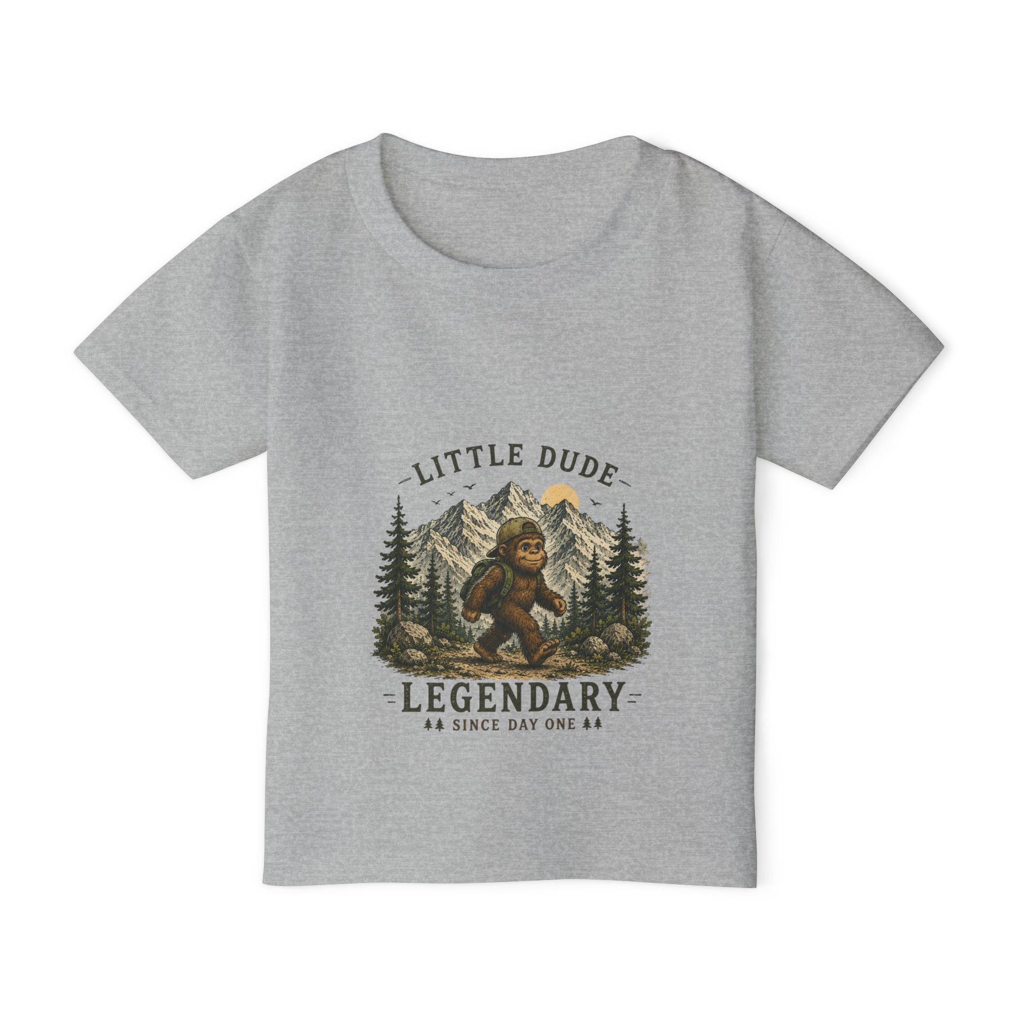 Toddler T-Shirt — Little Dude, Legendary Since Day One (Cute Outdoor Baby Tee, Gift for Newborns & First Birthdays)