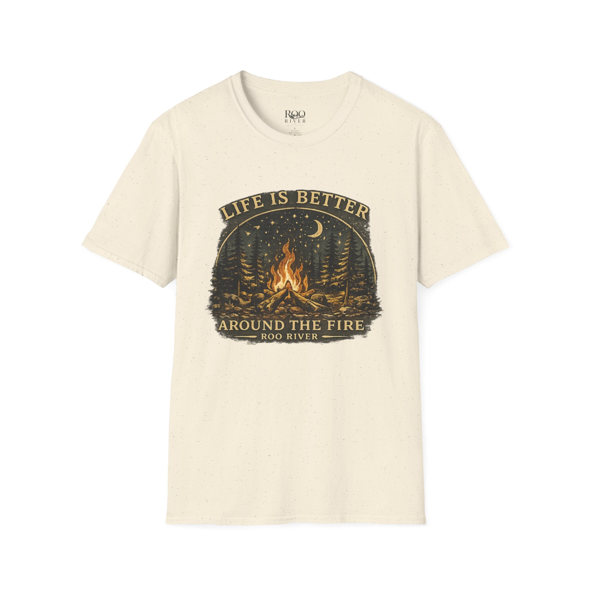 Campfire T-Shirt — "Life Is Better Around The Fire" Cozy Outdoor Graphic Tee