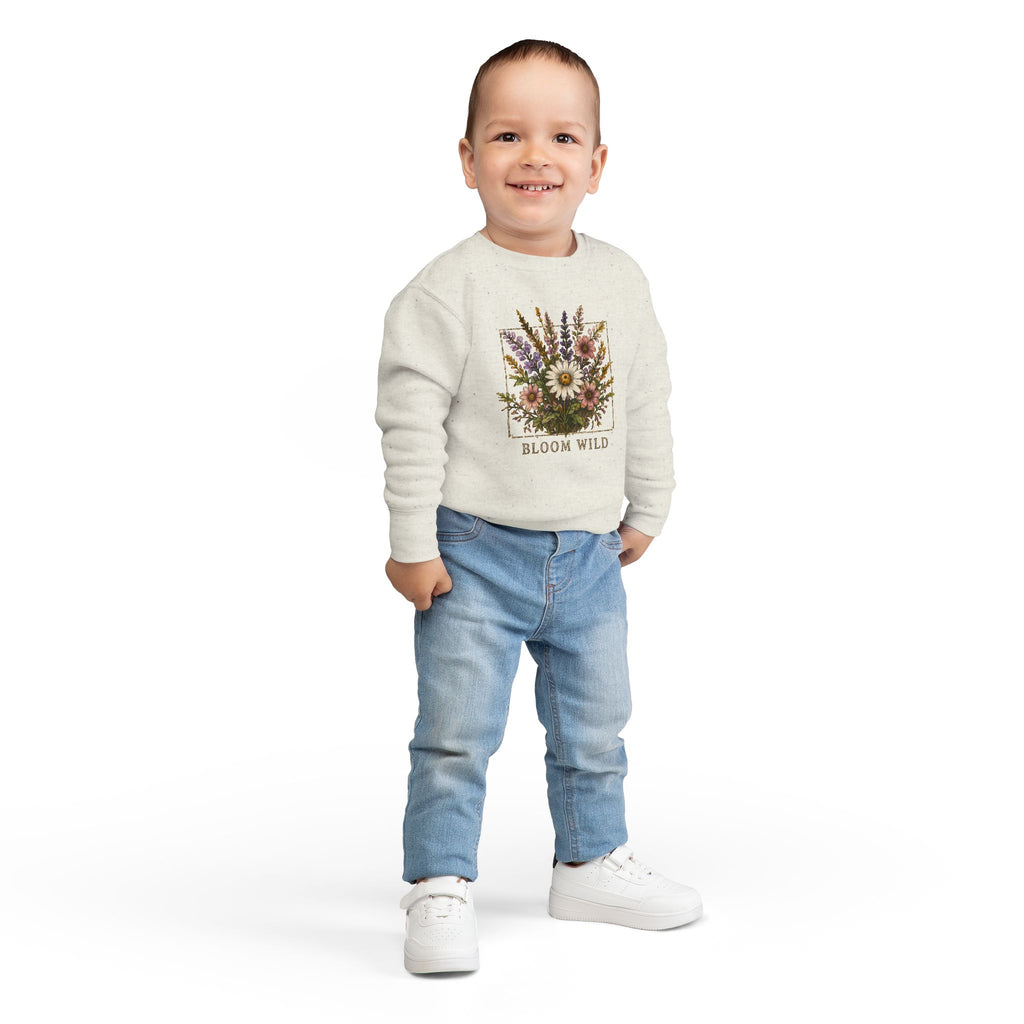 Toddler Sweatshirt - Bloom Wild Floral Crewneck for Kids
