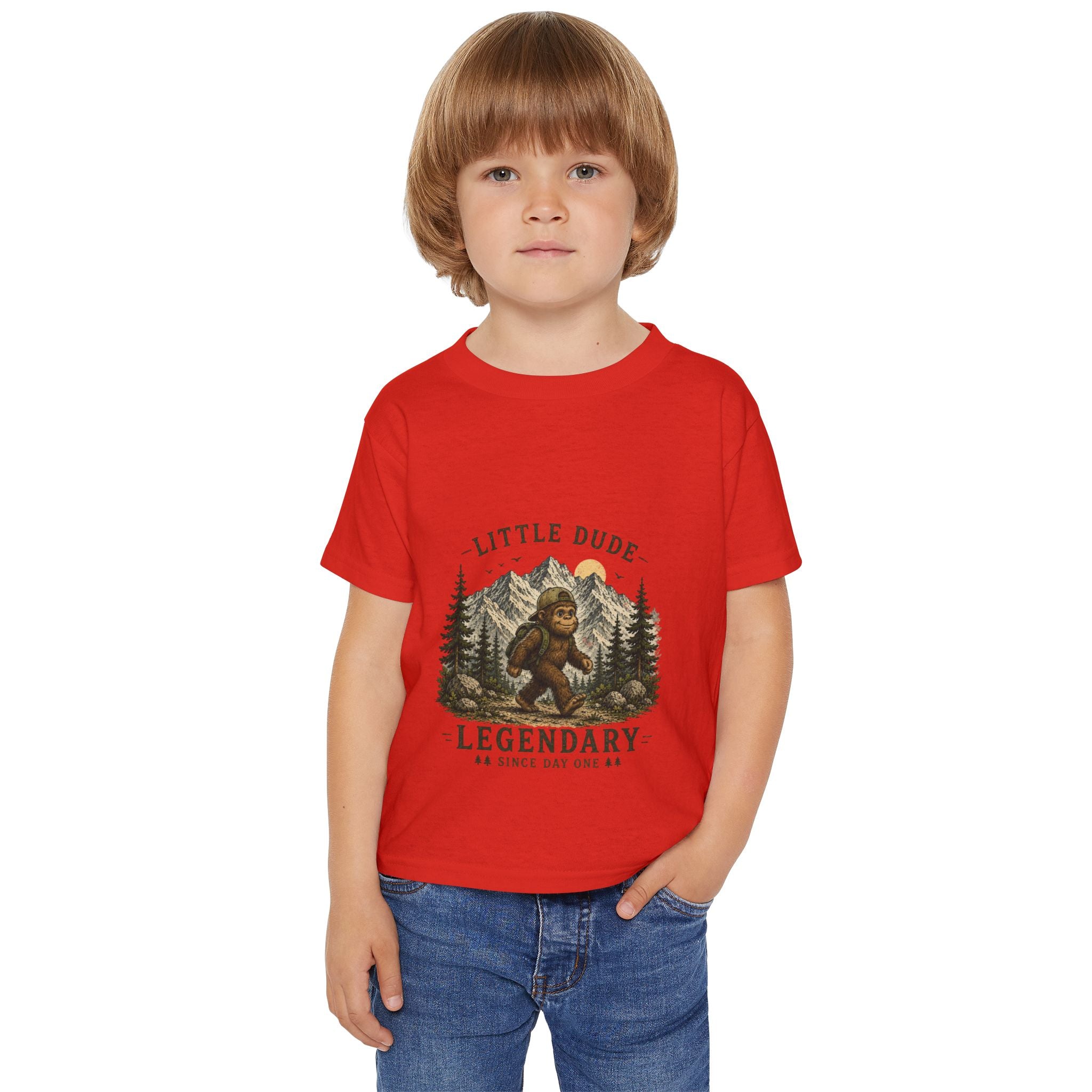 Toddler T-Shirt — Little Dude, Legendary Since Day One (Cute Outdoor Baby Tee, Gift for Newborns & First Birthdays)