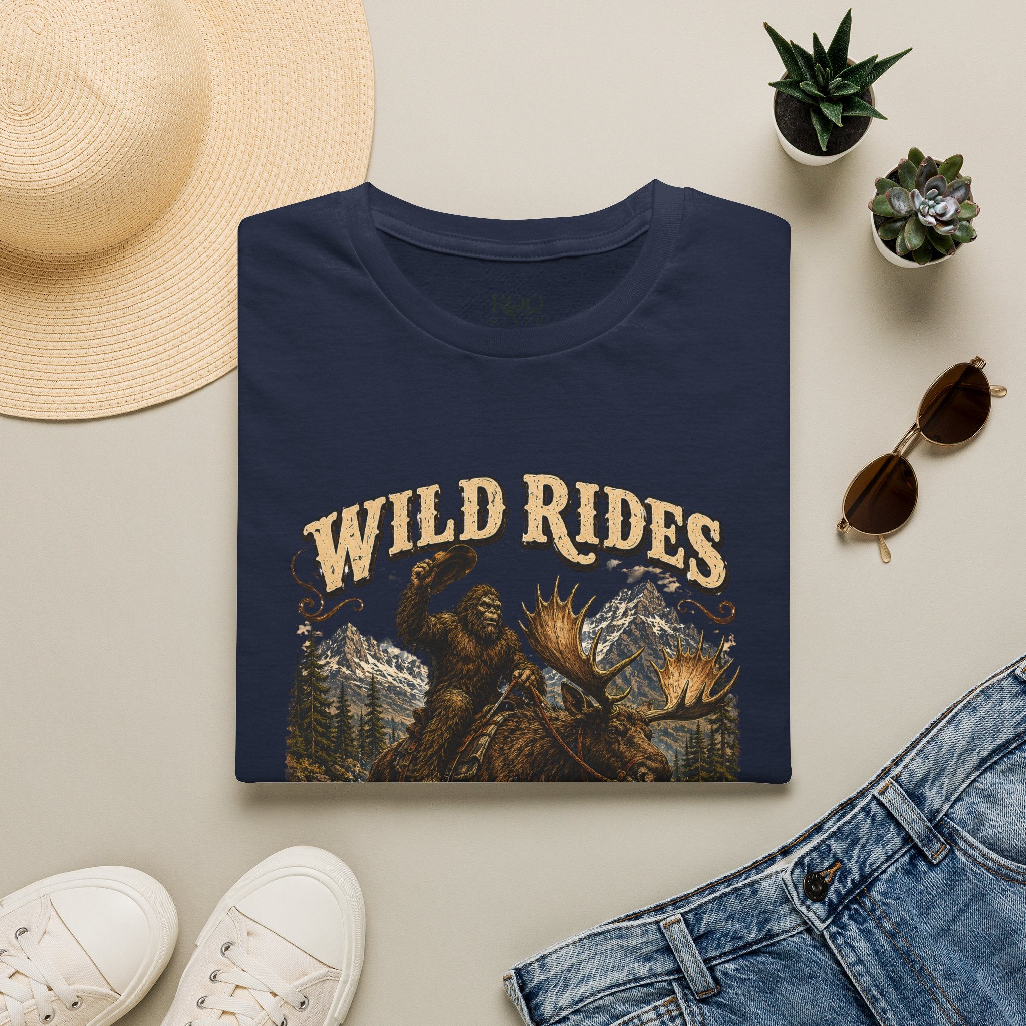 Wild Rides, Wilder Legends Bigfoot & Moose Graphic Tee