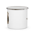 Enamel Camping Mug — Wild Rides, Wilder Legends Coffee Mug – Sasquatch on the Bison