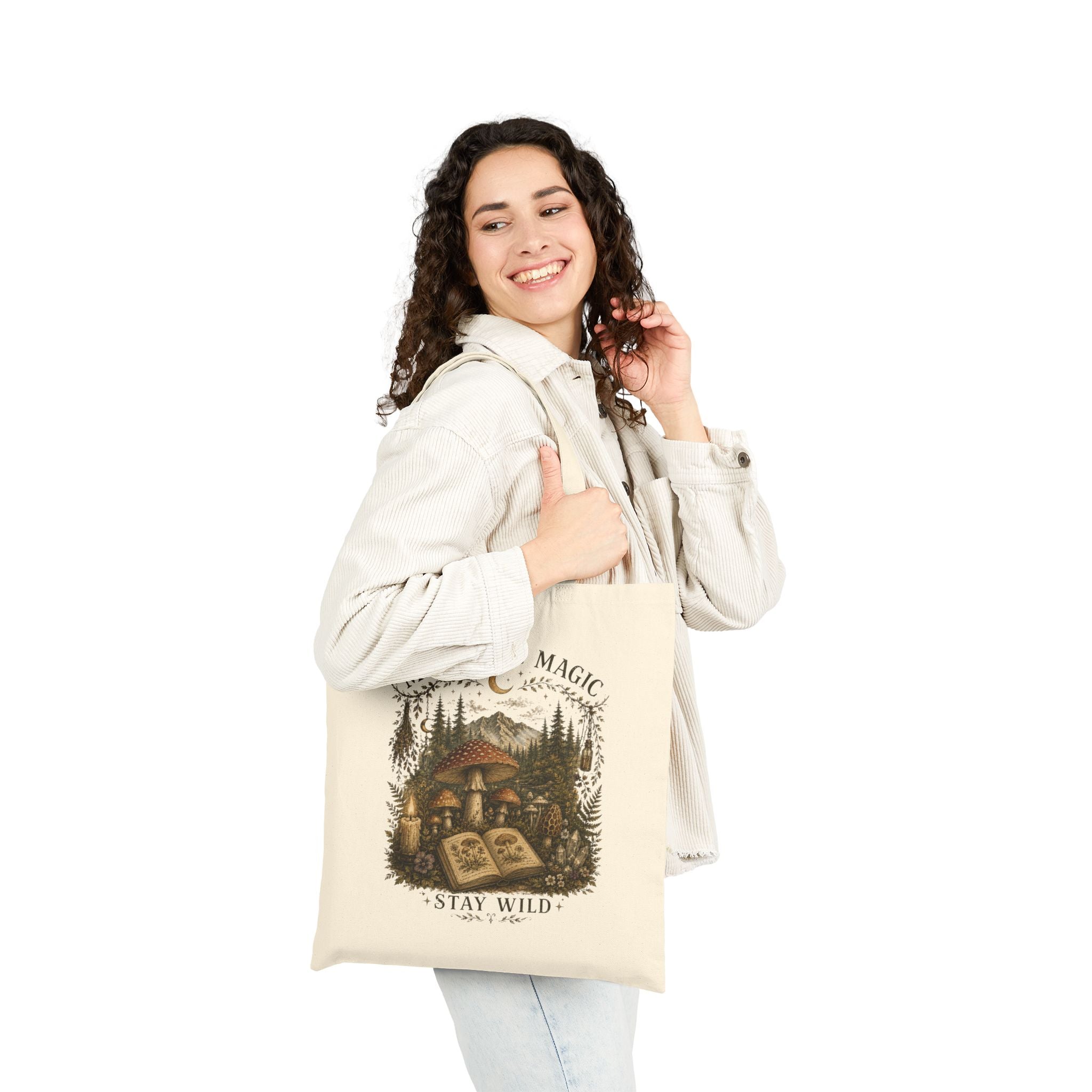 Kait's Hidden Hollow Tote Bag – Boho Forest Canvas Shopper