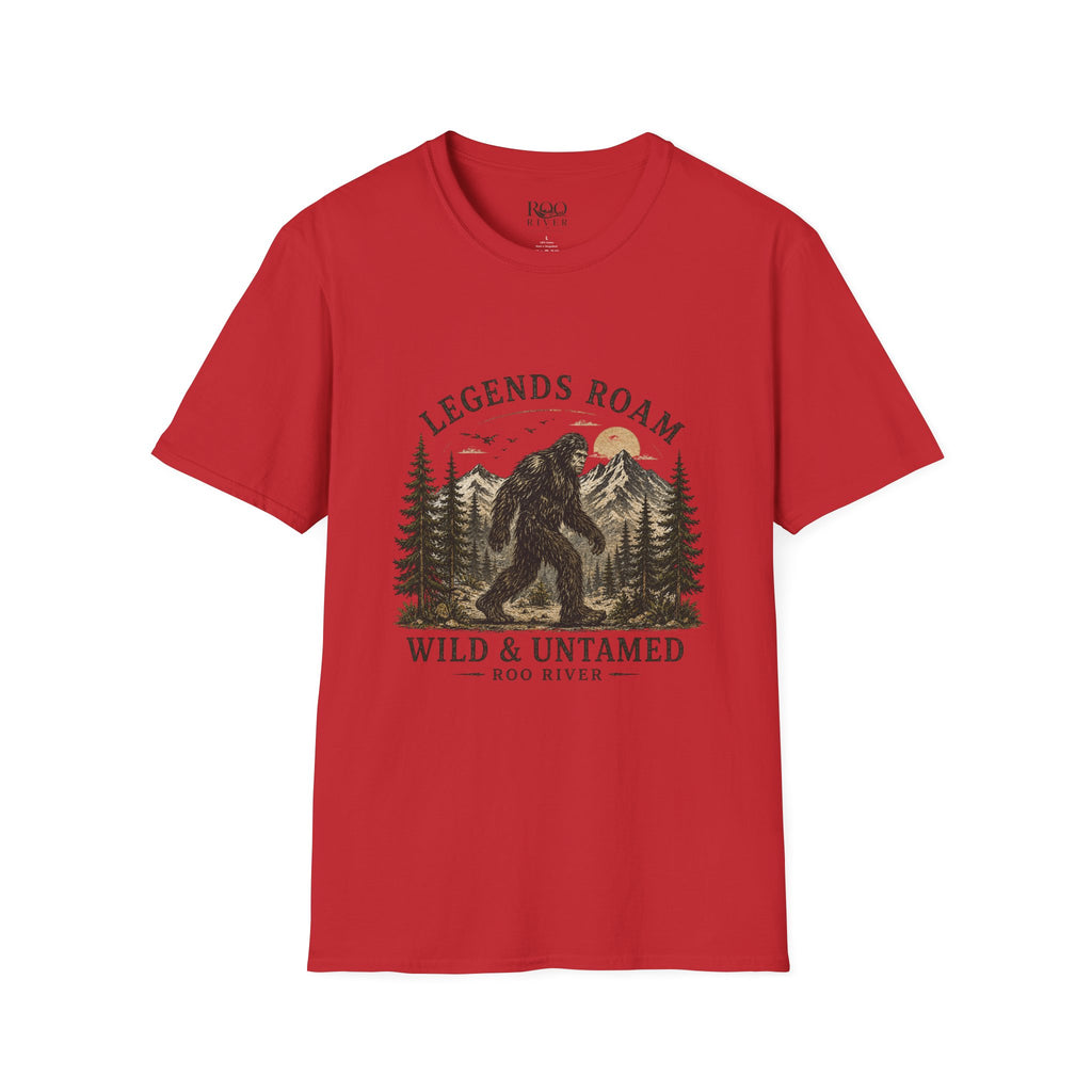 T-Shirt — 'Legends Roam' Bigfoot Graphic Tee | Wild & Untamed Nature Design