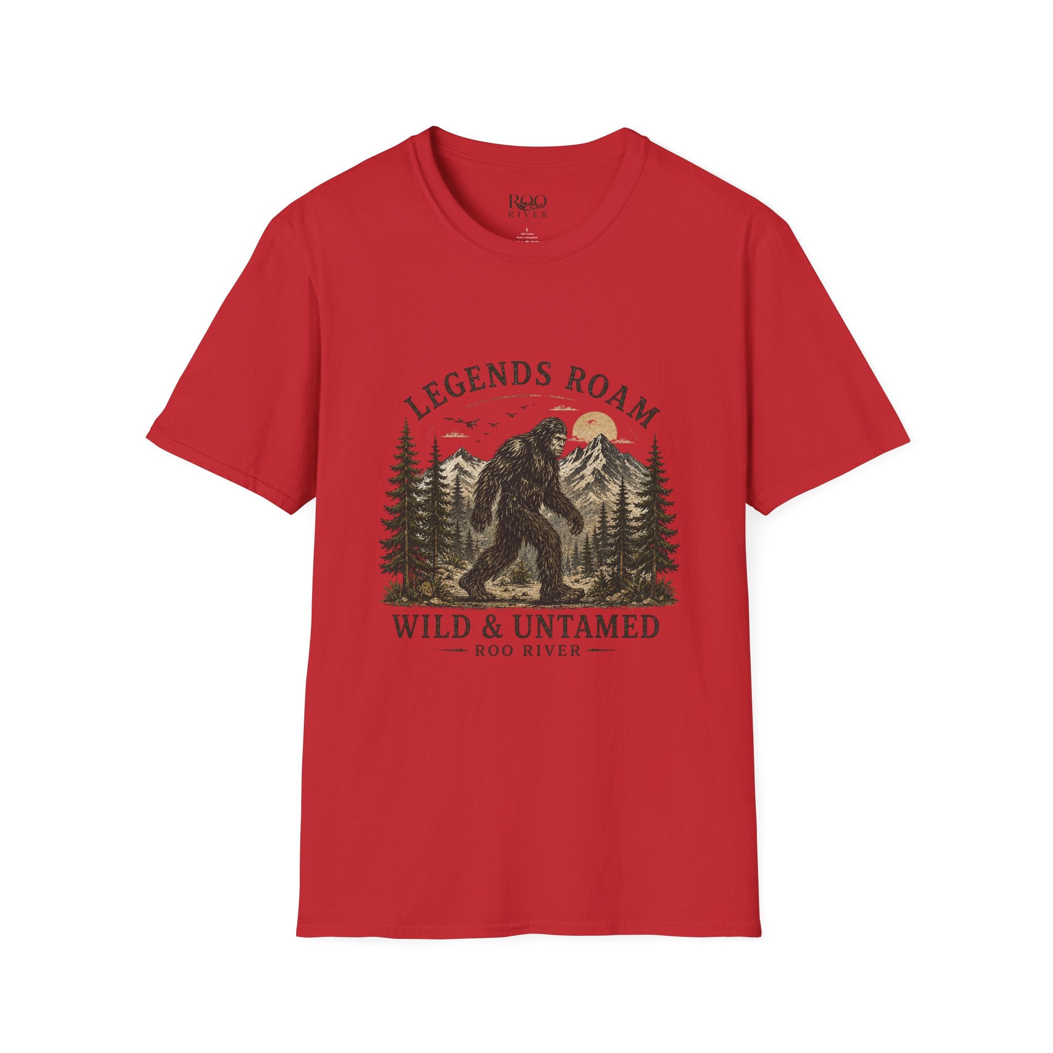 T-Shirt — 'Legends Roam' Bigfoot Graphic Tee | Wild & Untamed Nature Design
