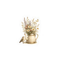 Copy of Floral Teapot & Songbird Sticker — Kiss-Cut Waterproof Decal