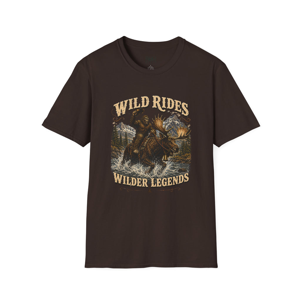 Wild Rides, Wilder Legends Bigfoot & Moose Graphic Tee