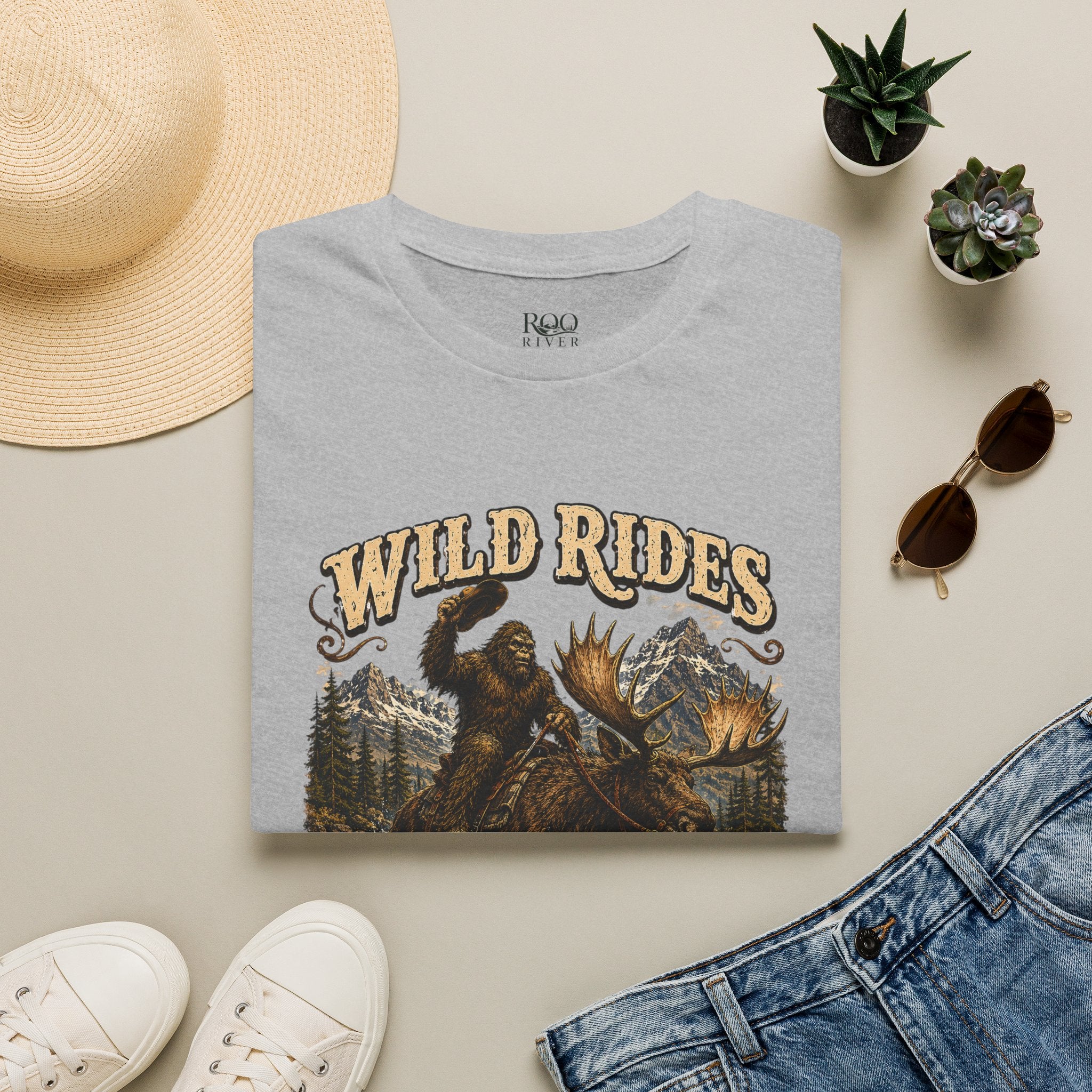 Wild Rides, Wilder Legends Bigfoot & Moose Graphic Tee
