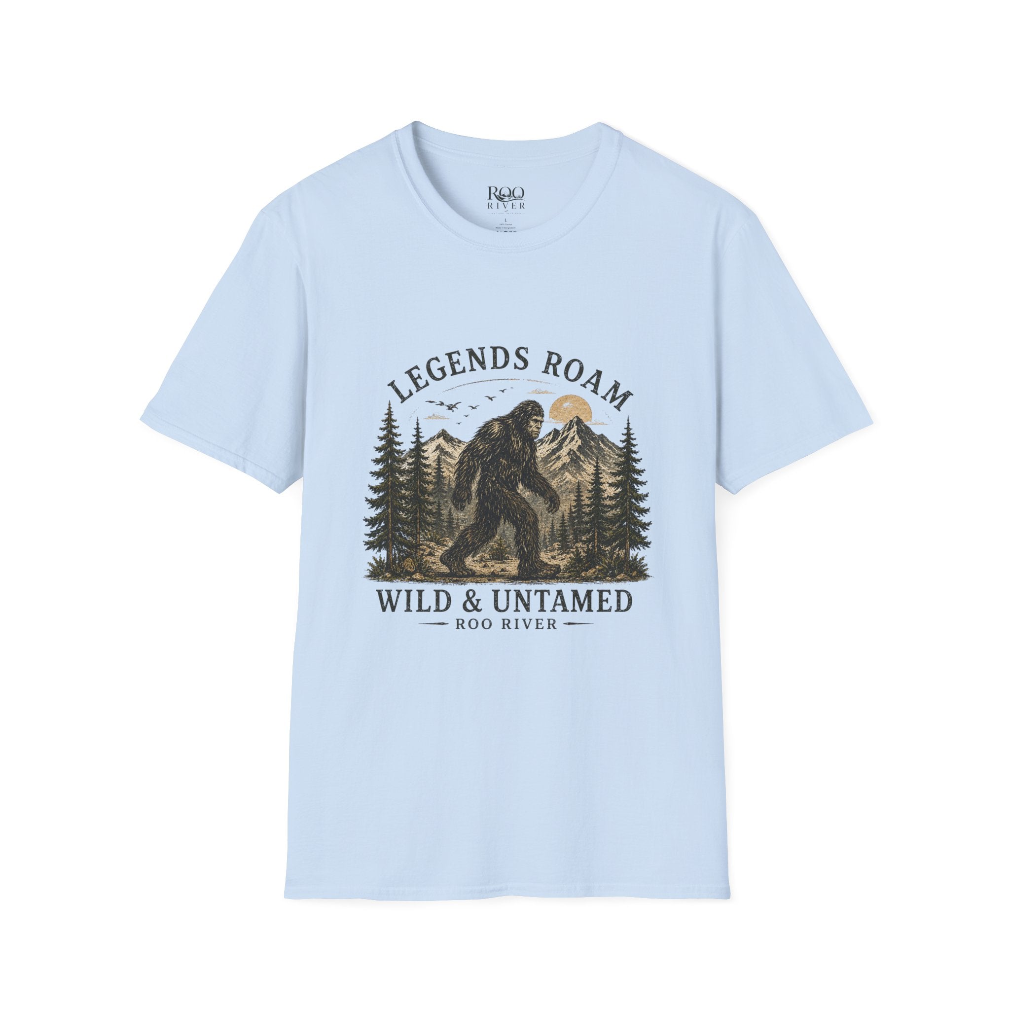 T-Shirt — 'Legends Roam' Bigfoot Graphic Tee | Wild & Untamed Nature Design