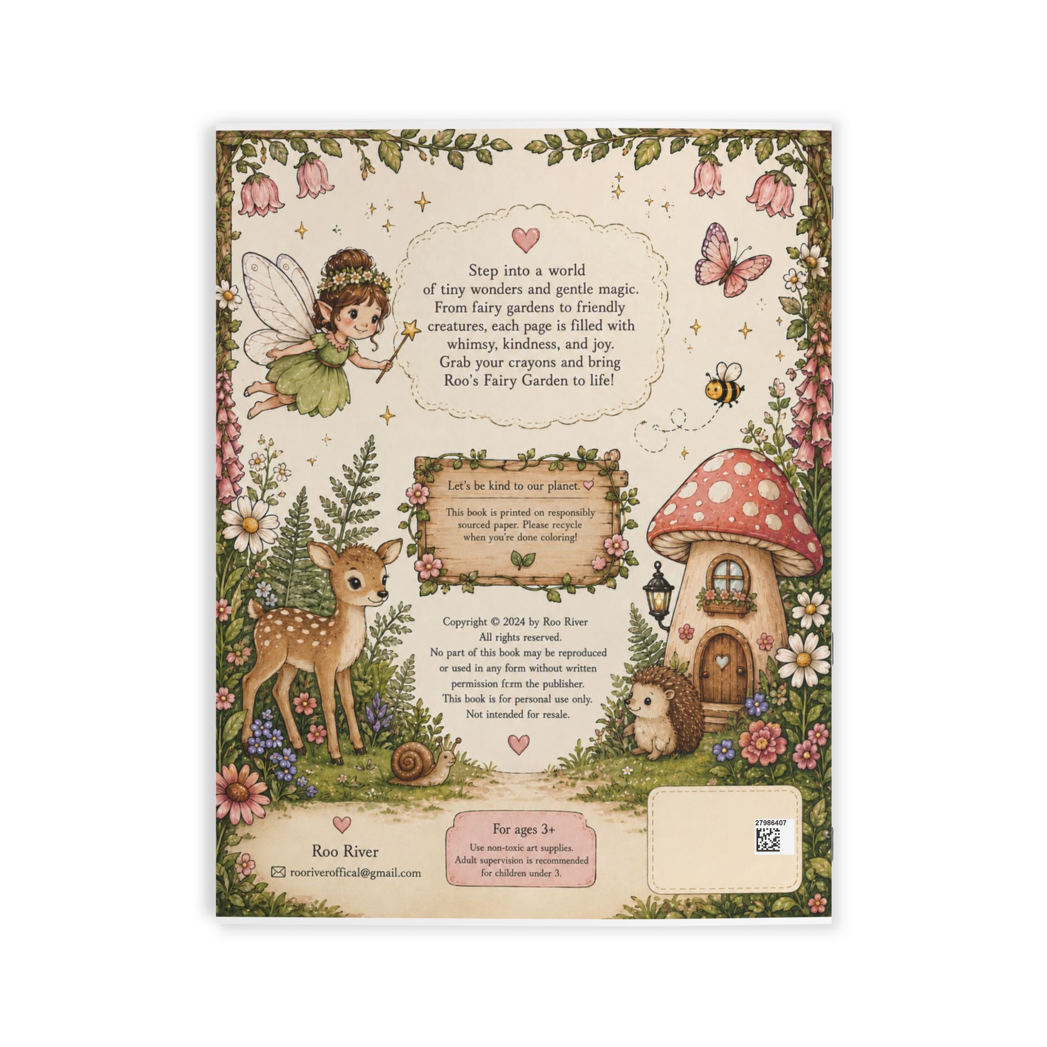 Fairy Garden Coloring Book — Roo's Fairy Garden – A Whimsical Woodland Coloring Book for Kids & Adults