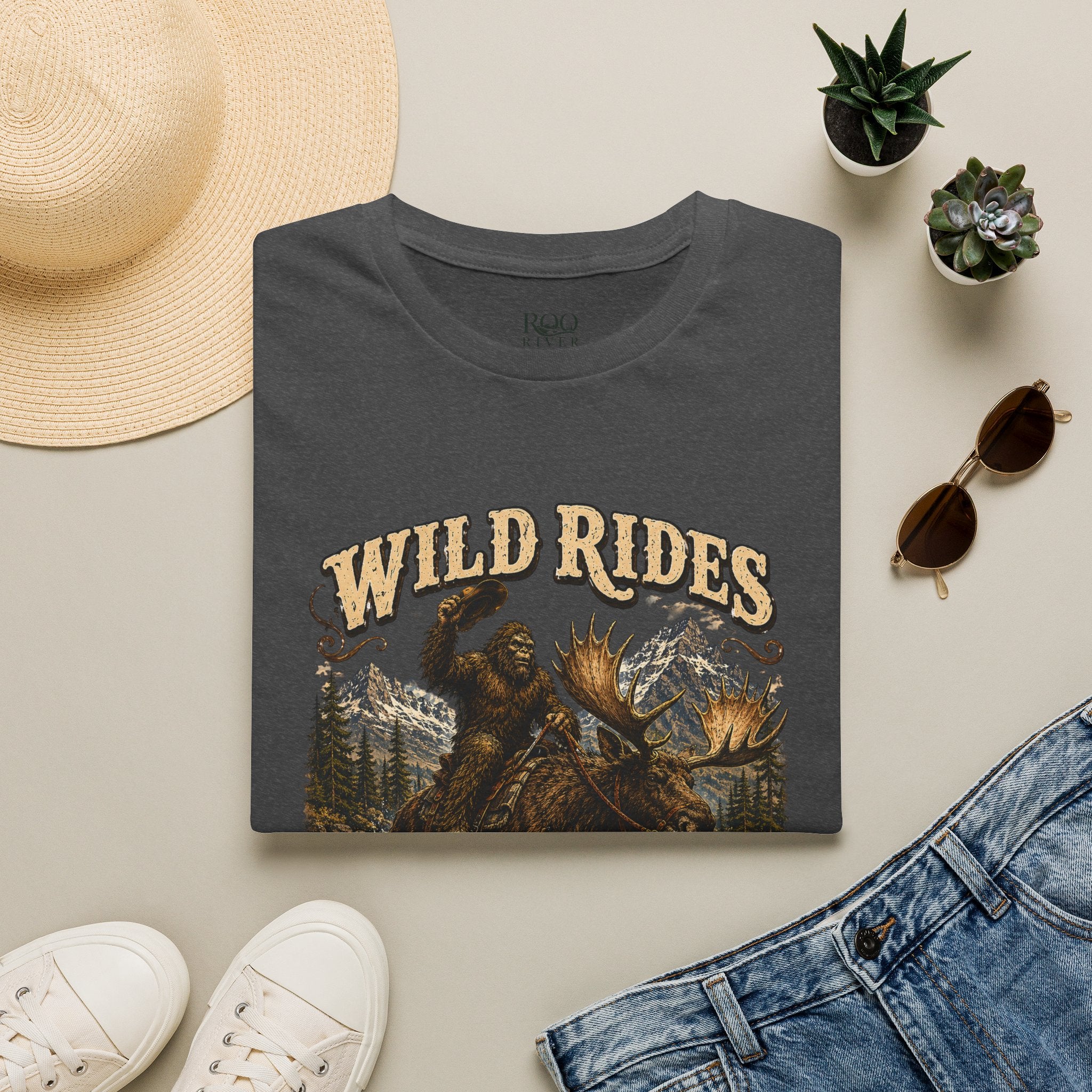 Wild Rides, Wilder Legends Bigfoot & Moose Graphic Tee