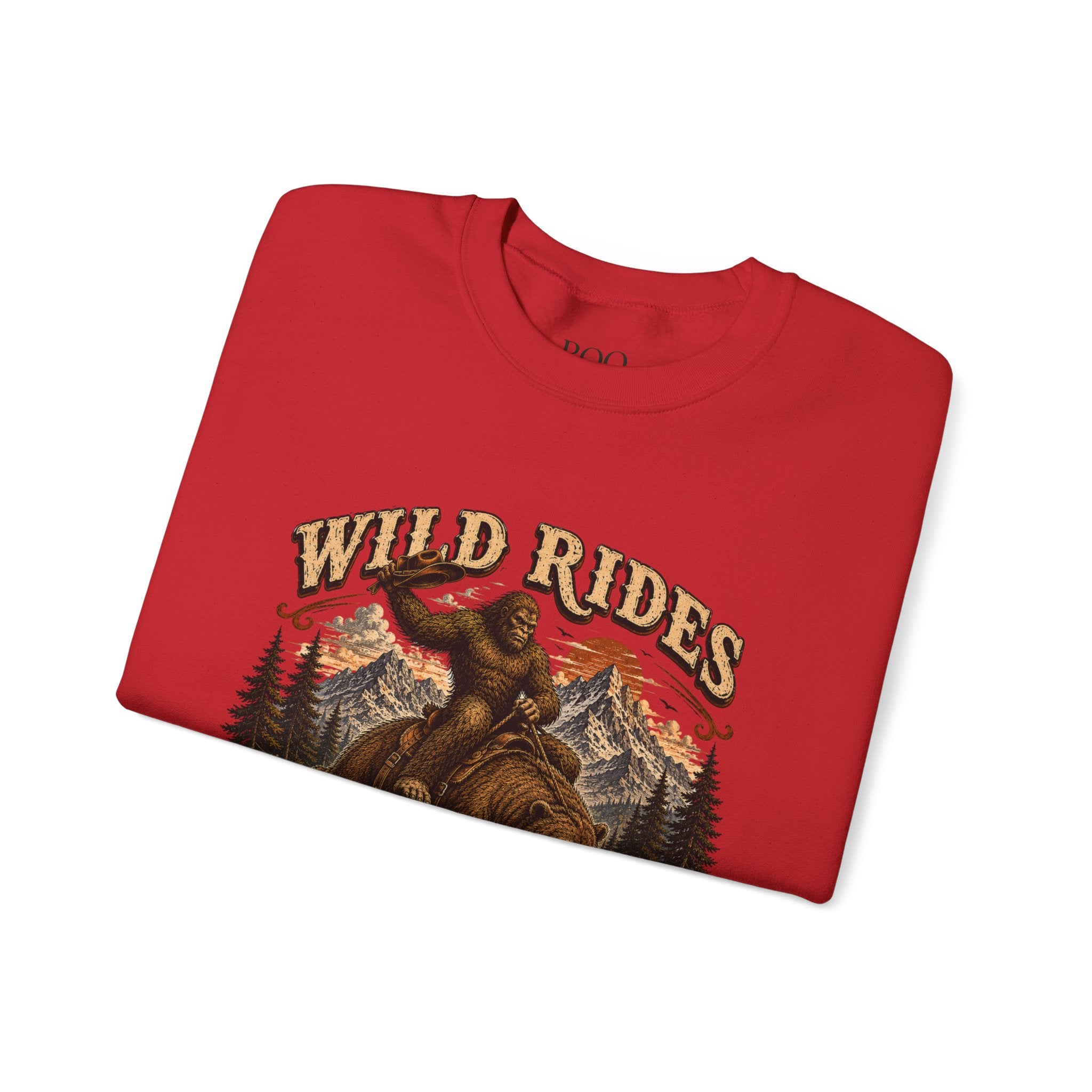 Wild Rides, Wilder Legends Crewneck Sweatshirt — Vintage Bear Rider Graphic