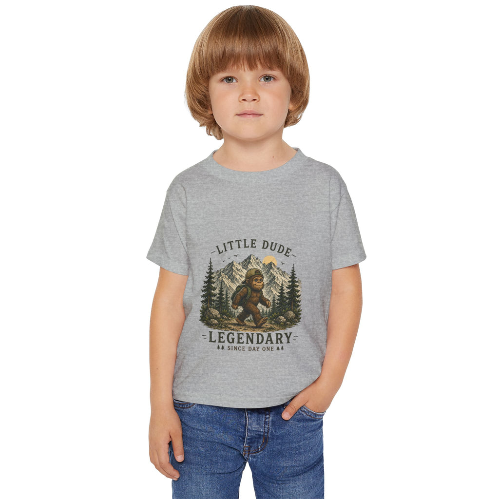 Toddler T-Shirt — Little Dude, Legendary Since Day One (Cute Outdoor Baby Tee, Gift for Newborns & First Birthdays)