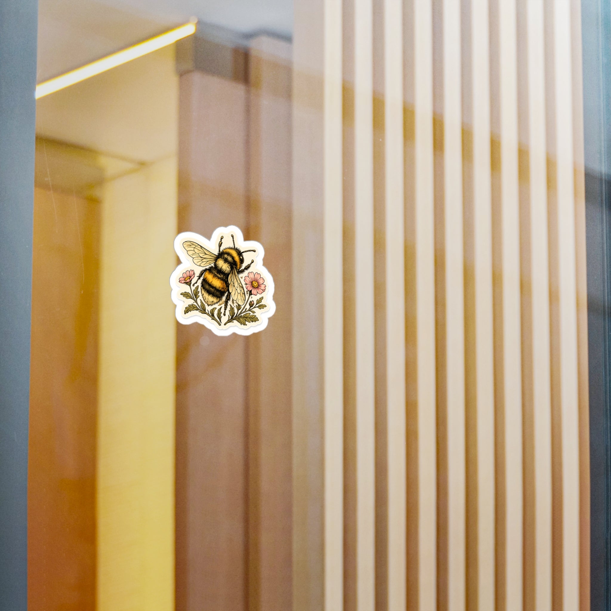 Copy of Bumblebee Floral Sticker — Kiss-Cut Bee Sticker for Laptops, Journals & Gifts