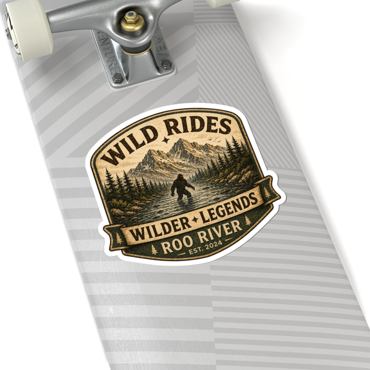 Wild Rides, Wilder Legends Sasquatch Sticker Sticker — Kiss-Cut Roo River Decal