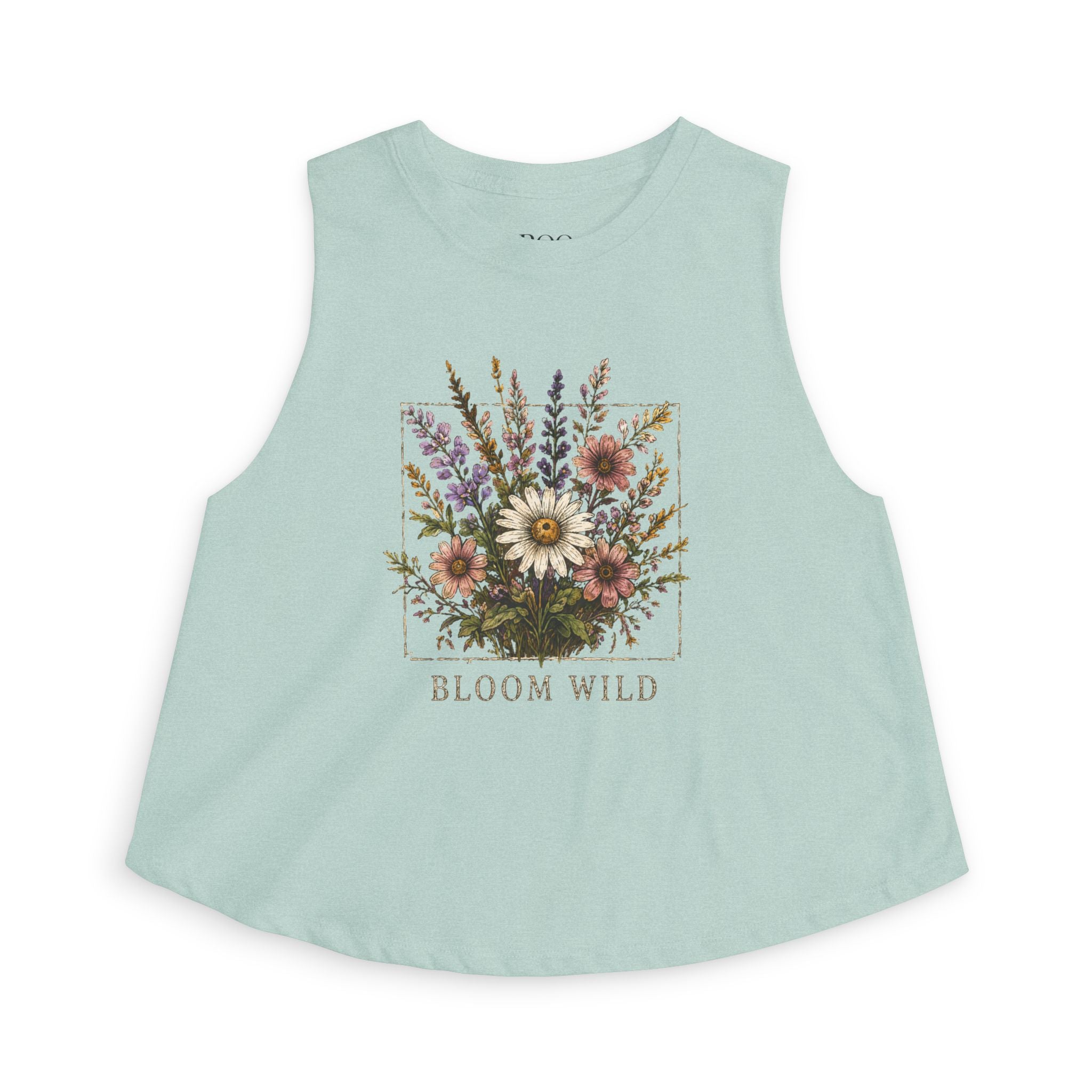 Bloom Wild Floral Crop Top — Women's Vintage Wildflower Tank