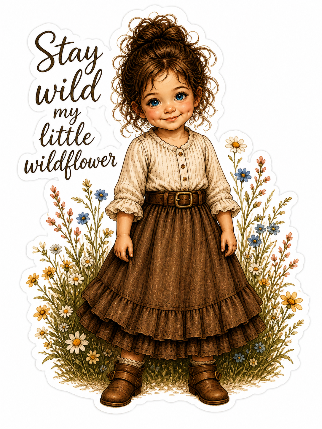 Little Wildflower Cowgirl Sticker
