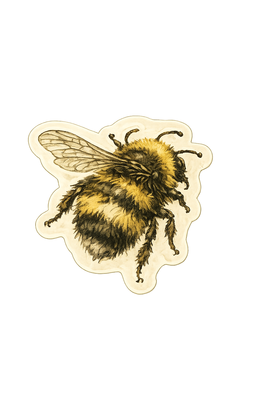 Vintage Bumble Bee Sticker