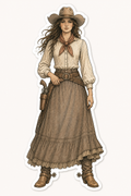 Rustic Cowgirl Sticker